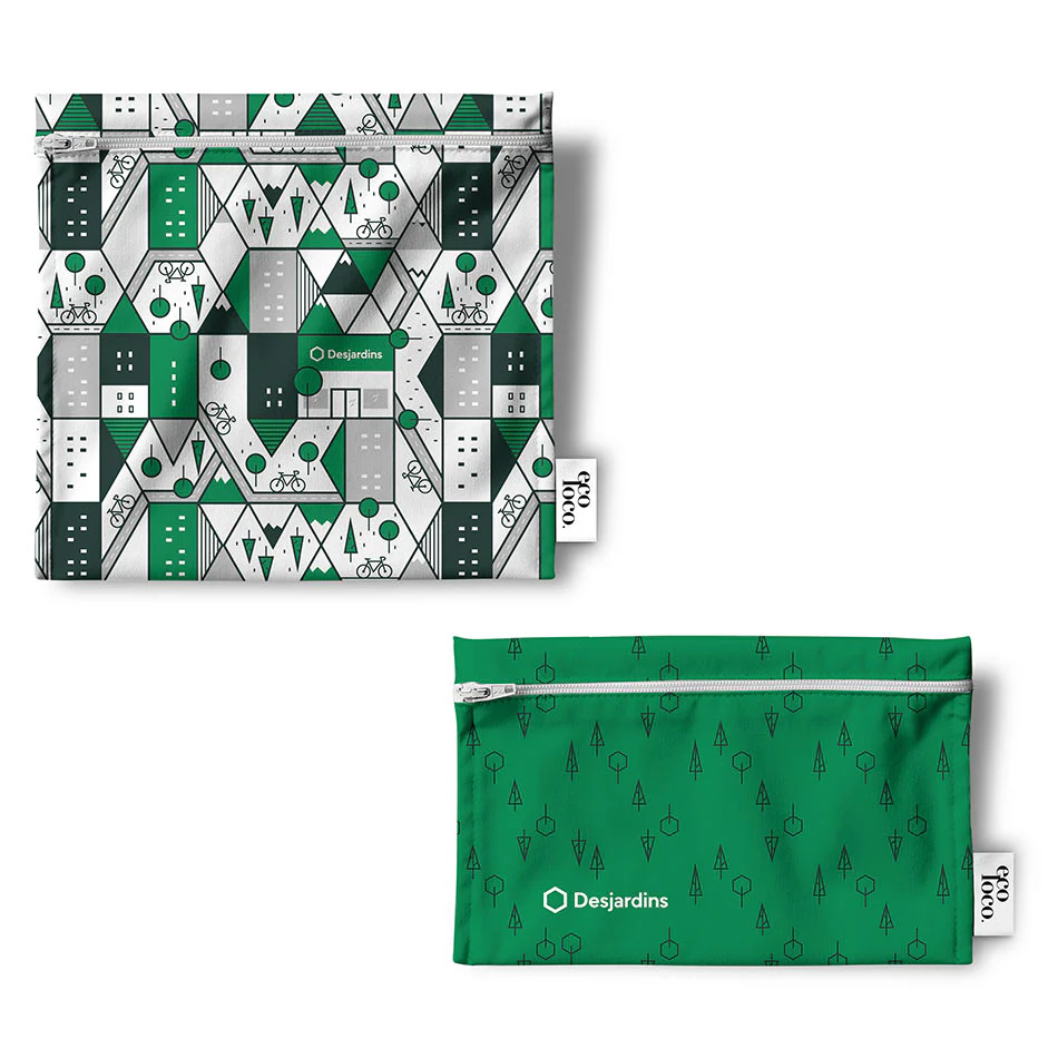 Duo de sacs réutilisable (sandwich et collation) écologiques et réutilisables à personnaliser - Image 3