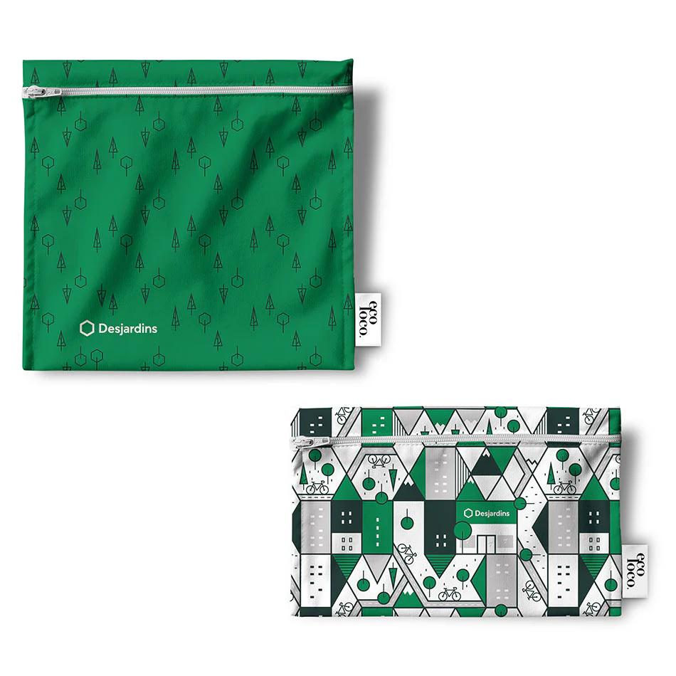 Duo de sacs réutilisable (sandwich et collation) écologiques et réutilisables à personnaliser - Image 5