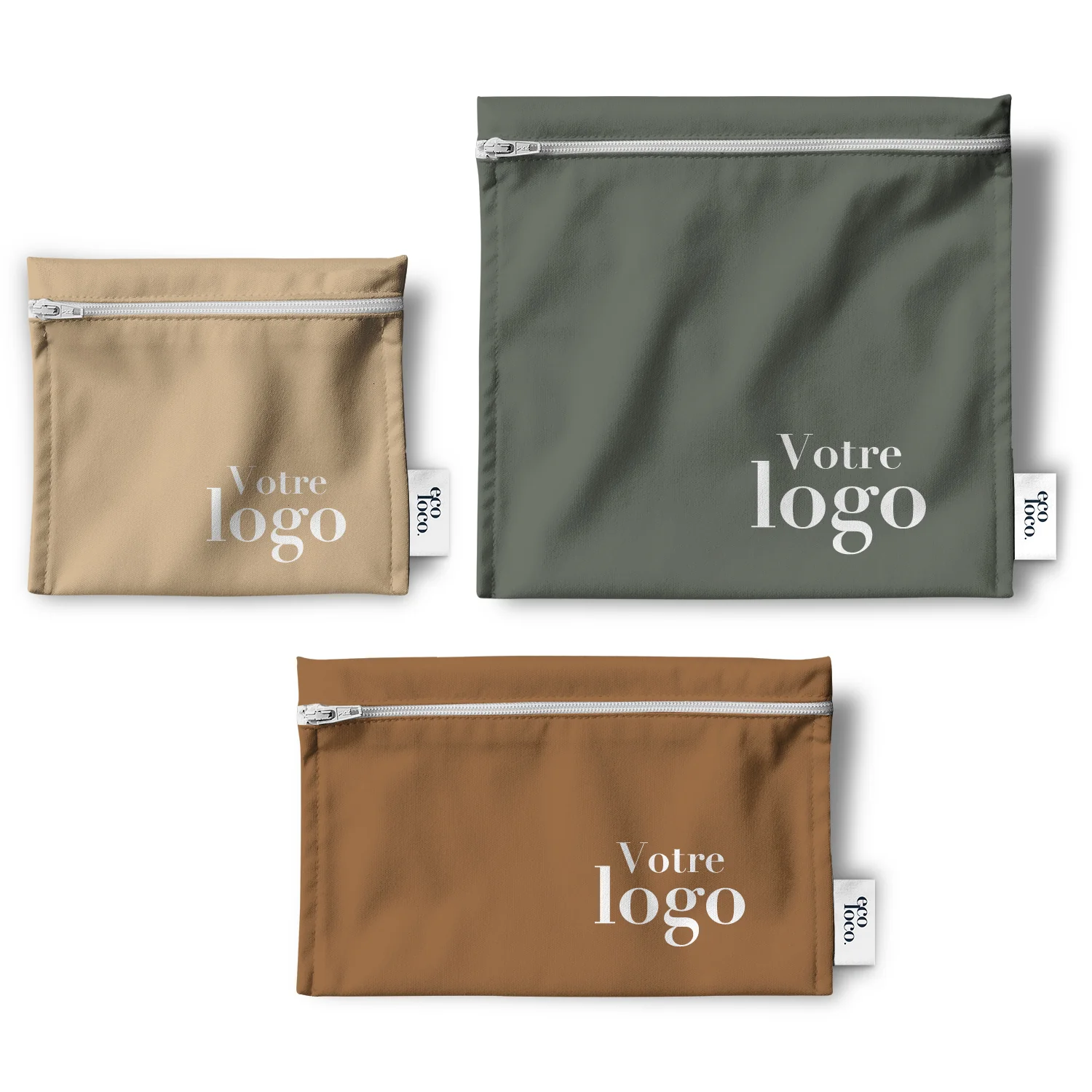 Trio de sacs réutilisable (sandwich, collation et mini) écologiques et réutilisables à personnaliser - Image 3